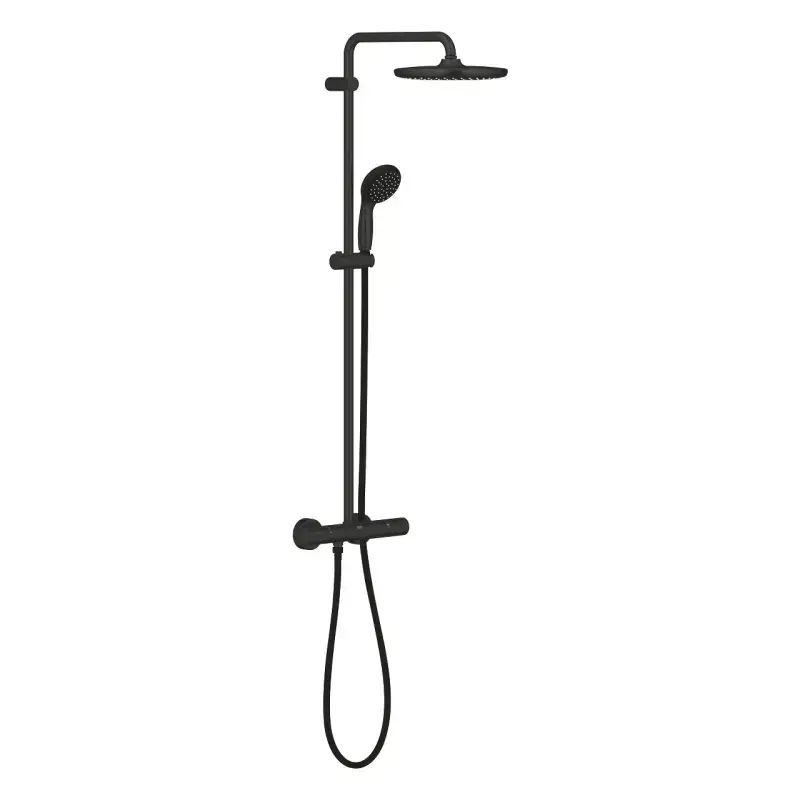 Grohe Vitalio Start brusesystem mat sort med termostat