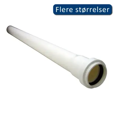 HTP rør m/1 muffe 50-250 mm,