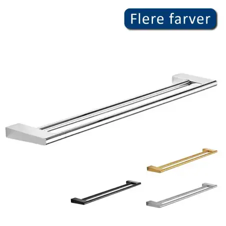 Pressalit Style, lille dobbelt Håndklædestang, 61 cm, krom