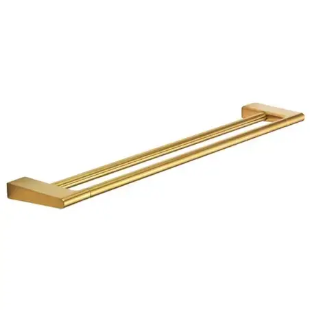 Pressalit Style, lille dobbelt Håndklædestang, 61 cm, børstet messing