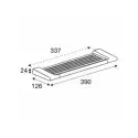 Pressalit Style hylde 39 cm, mat sort