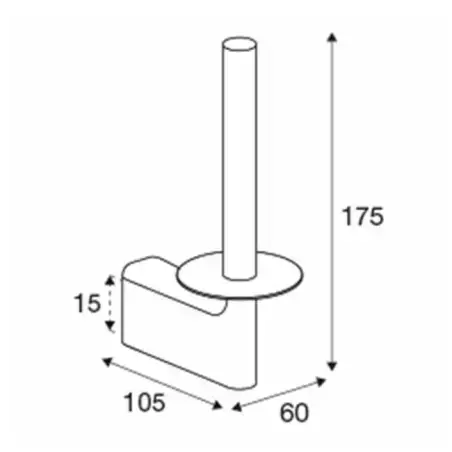 Pressalit Style reservepapirholder, børstet messing