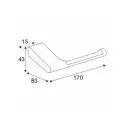 Pressalit Style toiletpapirholder, mat sort