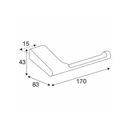 Pressalit Style toiletpapirholder, mat sort
