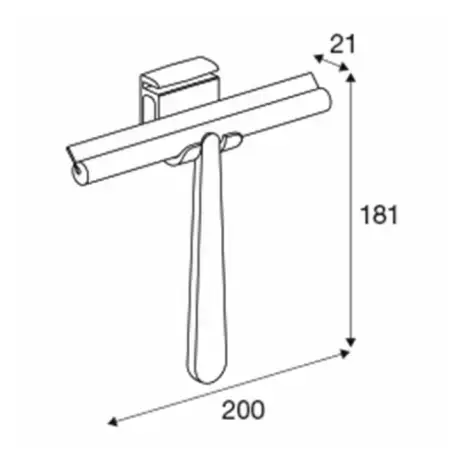 Pressalit Style bruseskraber, børstet stål