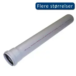 HTP rør m/1 muffe 50-150mm,