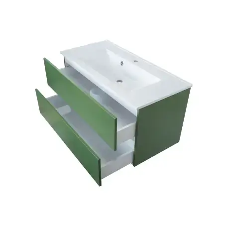 Nortiq Bakkedahl møbelpakke i støvet grøn, m/softclose - 100 cm