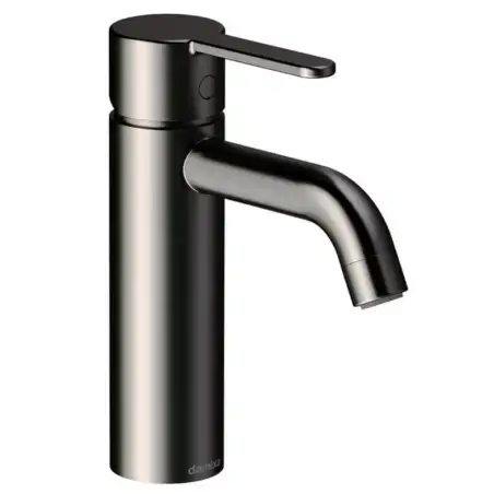 Damixa Silhouet håndvaskarmatur, medium, u/bundventil - børstet grafitgrå