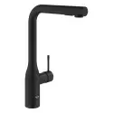 Grohe Essence køkkenarmatur - Phantom black - L-tud - Med udtrækstud