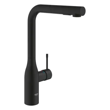 Grohe Essence køkkenarmatur - Phantom black - L-tud - Med udtrækstud