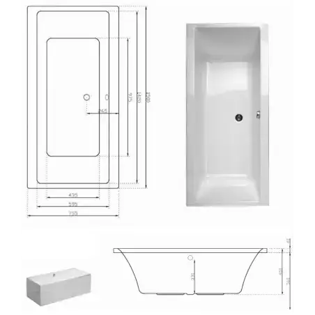 Danline Copenhagen spabad, platin-pakke - 150 x 75 cm
