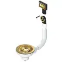 Lavabo universal afløbssæt med overløb, PVD messing/guld
