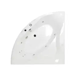 Danline Elegance hjørnespabad, sølv-pakke - 150 x 150 cm