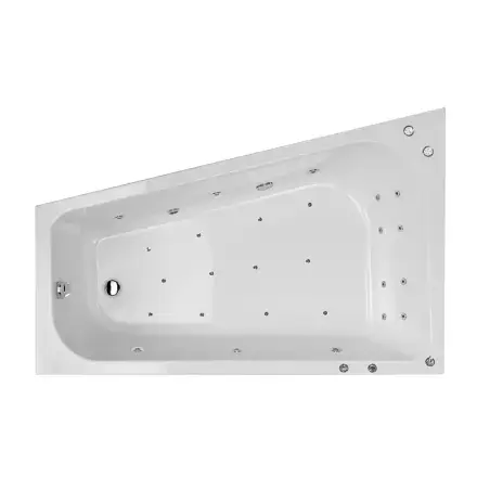 Danline Costa hjørnespabad, Venstre, platin-pakke - 170 x 110 cm