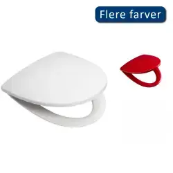 Sæde med låg til Sign hvid plast med quick release og fast beslag