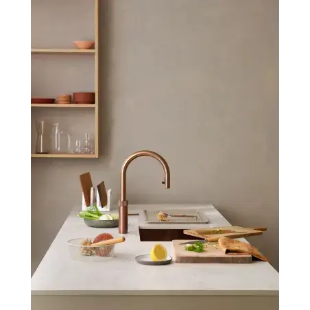 Quooker Flex Round Rose Kobber 5 i 1, inkl. Pro3 beholder & Cube køler