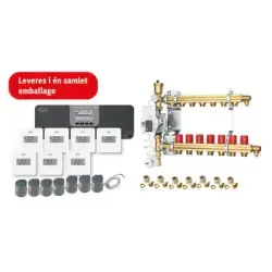 Roth Softline komplet trådløs gulvvarmestyring med pumpe - til 7 kredse