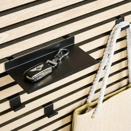 Nortiq Sort hylde til akustikpanel - 20 cm