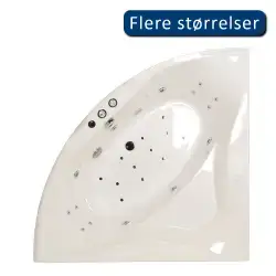 Danline Elegance hjørnespabad, guld-pakke - 140 x 140 cm