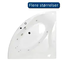 Danline Elegance hjørnespabad, sølv-pakke - 140 x 140 cm