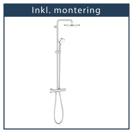 brusesystem inkl. montering