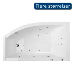 Danline Iggy hjørnespabad, sølv-pakke - 150 x 85 cm