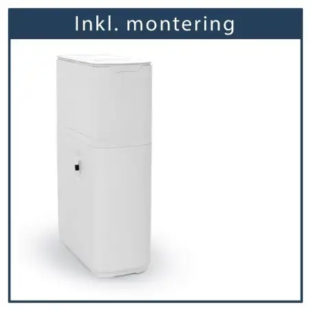 Inkl. montering, Aqua Danmark Slim SOFT 100, blødgøringsanlæg, op til 5 personer