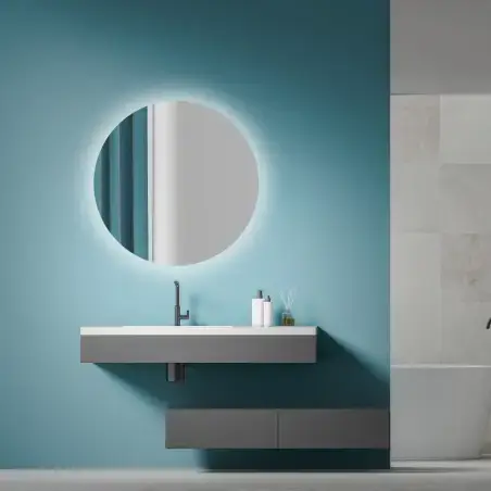 Mirall Aurora, LED spejl med lys, Ø60 cm