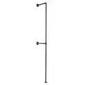 Simple Racks Long Island City, væghængt tøjstativ i sort gevindrør, 210 x 55 cm
