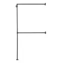 Simple Racks Soho, hjørne tøjstativ i sort gevindrør, 210 x 158 cm