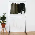 Simple Racks Tribeca, tøjstativ i sort gevindrør, 210 x 113 cm