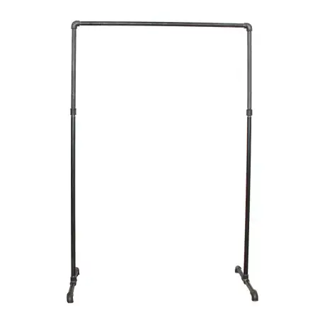 Simple Racks Newark, tøjstativ i sort gevindrør, 160 x 58 cm