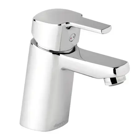 Damixa Pine håndvaskarmatur, medium, med push open bundventil - krom