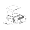 BLANCO Select II Compact 60 - Affaldssytem til skuffe - 2 spand