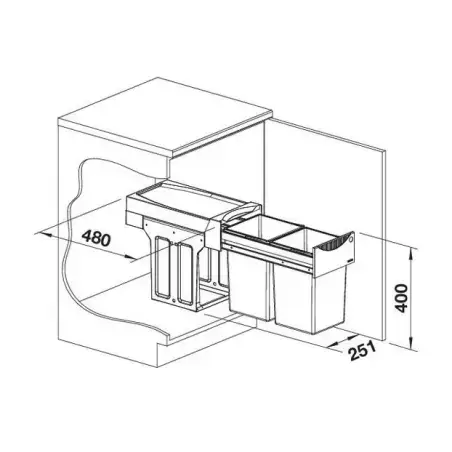 BLANCO Botton II 30 - 2 spand