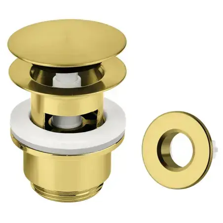 Damixa Silhouet bundventil med overløb - Klik-funktion - Børstet messing