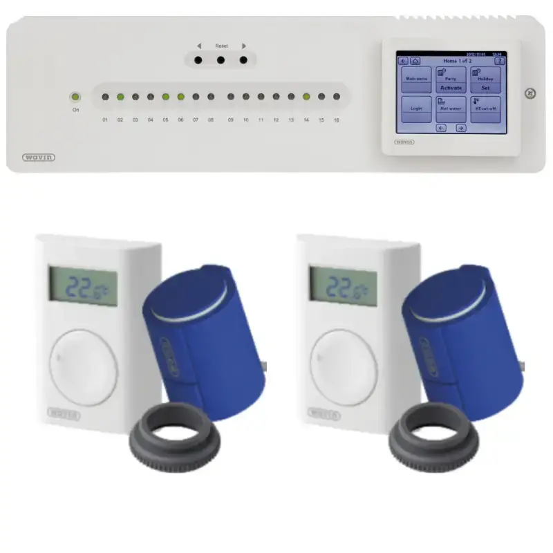 Wavin AHC 9000 trådløs gulvvarmestyring - 2 kredse Ingen IR sensor