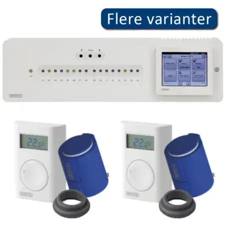 Wavin AHC 9000 trådløs gulvvarmestyring - 2 kredse