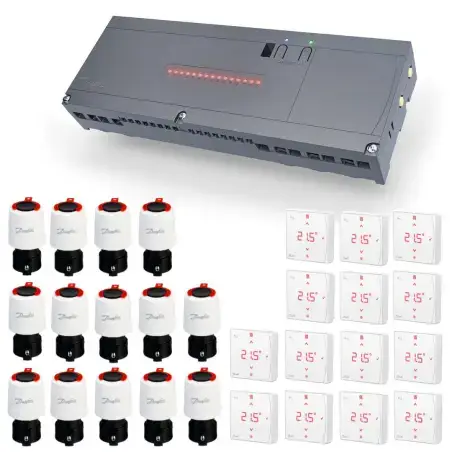 Danfoss icon 2 basic gulvvarmestyring til 14 kredse