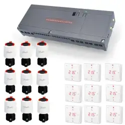 Danfoss icon 2 230V gulvvarmestyring til 9 kredse