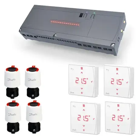 Danfoss icon 2 230V gulvvarmestyring til 4 kredse