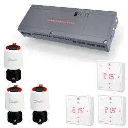 Danfoss icon 2 230V gulvvarmestyring til 3 kredse