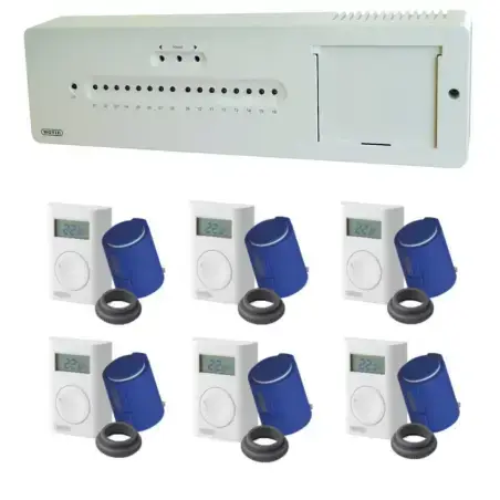 Wavin AHC 9000 trådløs gulvvarmestyring uden display - 6 kredse