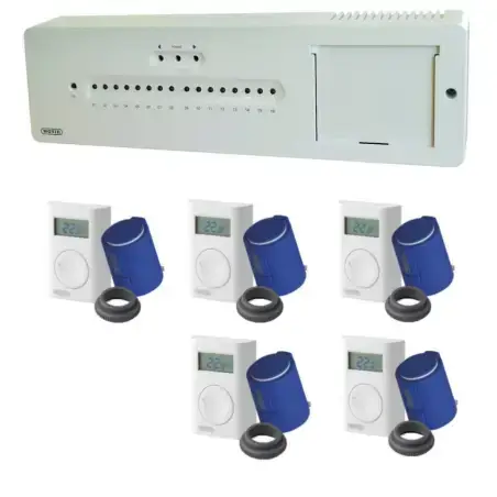 Wavin AHC 9000 trådløs gulvvarmestyring uden display - 5 kredse