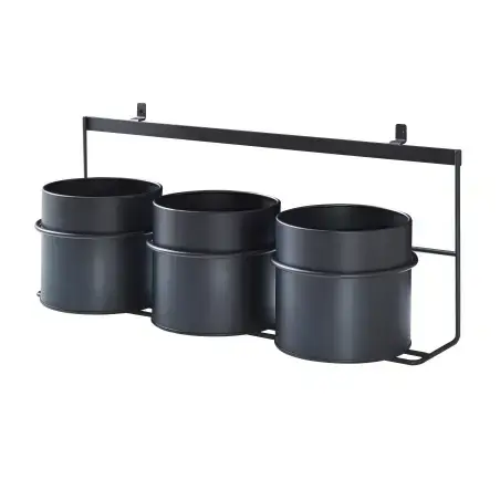 Nortiq 3 opbevaringskrukker til akustik paneler - Matsort