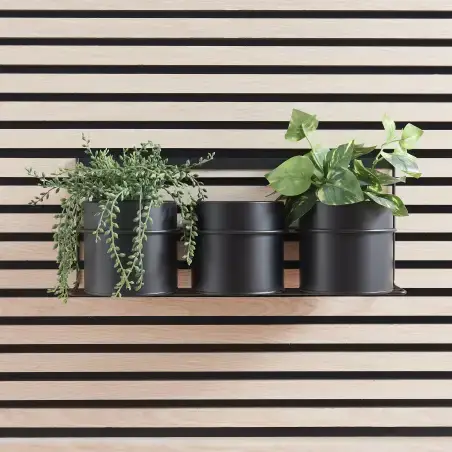 Nortiq 3 opbevaringskrukker til akustik paneler - Matsort