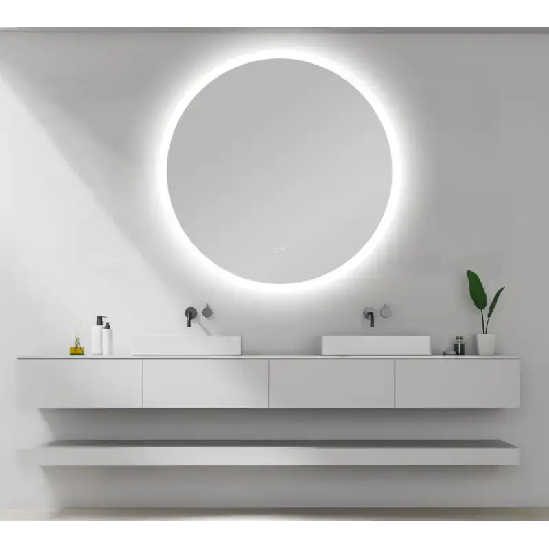 Nordic Bad Sandra 4 rundt LED-spejl, m/antidug, Ø60 cm