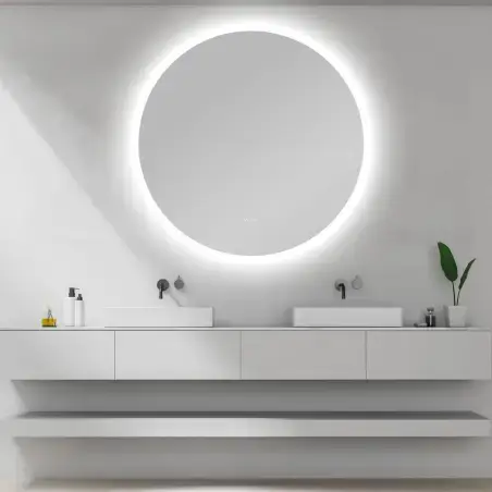 Nordic Bad Sandra 4 rundt LED-spejl, m/antidug, Ø110 cm