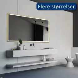 Nordic Bad Tanja 2 LED-spejl, m/messing ramme, touch knap, 60 x 80 cm