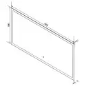 Mirall Harmony 1, LED spejl med lys, justerbar lysstyrke, 160 x 80 cm